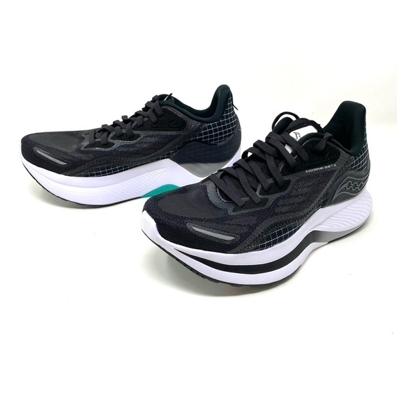 Saucony Endorphin Shift 2 Women’s Running Shoes Black / White - Picture 2 of 7